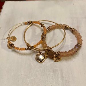 Alex and Ani Heart Bracelet Set